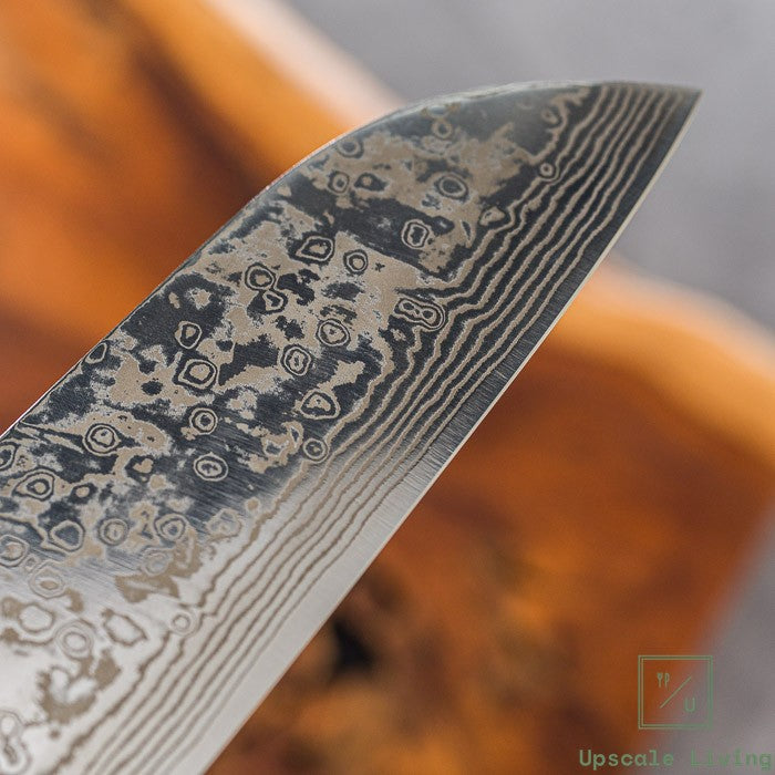 Japanese Knife Yoshida Hamono ZDP189 Damascus Santoku 180mm