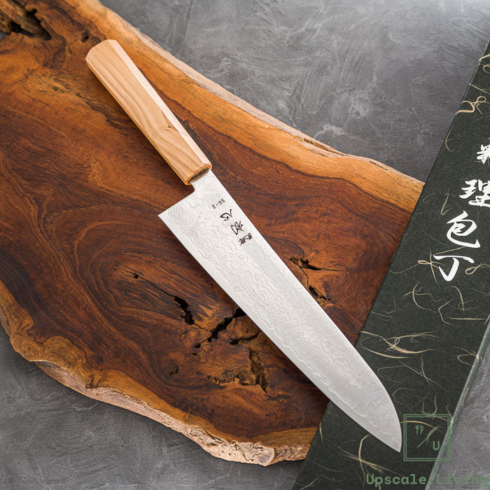 Hatsukokoro Ryuhyo SG2 Damascus Migaki Gyuto 210mm