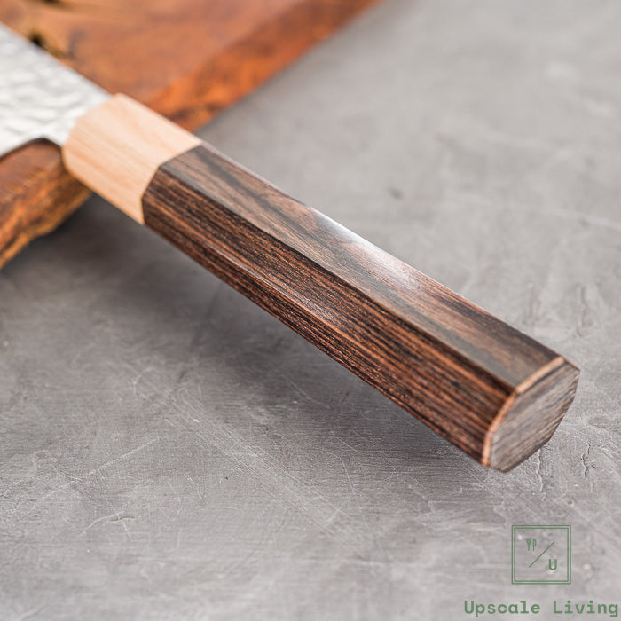 Pisau Dapur Jepang Kotetsu VG10 Tsuchime Damascus Wa-Santoku 180mm