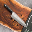 Pisau Dapur Jepang Yasuda hamono Kotetsu AO#2 Clad Nashiji Santoku 165mm (Bolsterless design)
