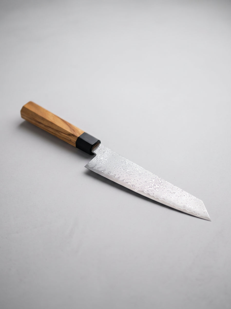 Pisau Dapur Jepang Kuranowa Raku VG10 Damascus 67-layer Bunka 180mm