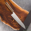 Pisau Dapur Jepang Artisan OUL AUS10A Damascus Uzu Gyuto 210mm Oak Handle
