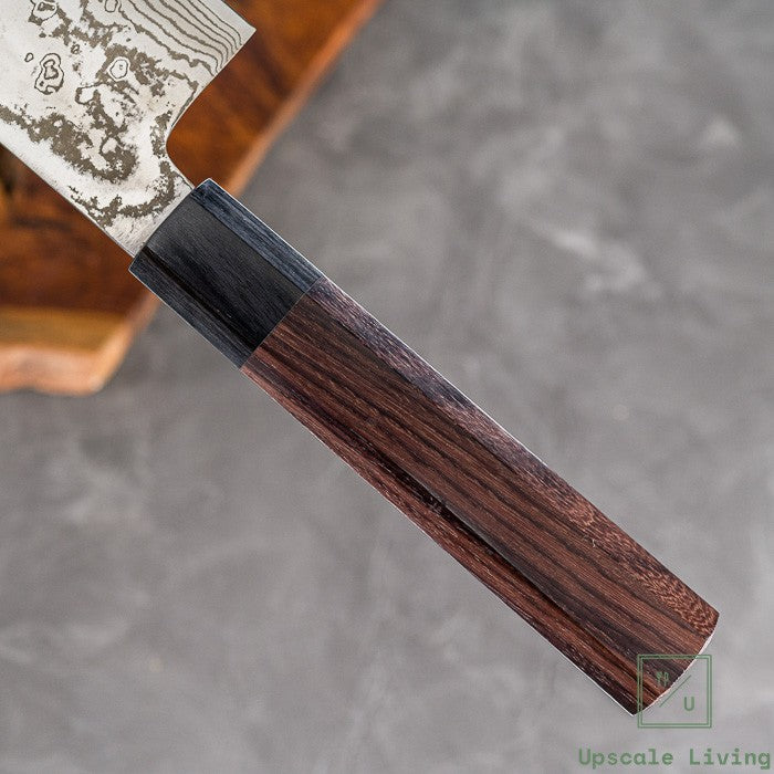 Japanese Knife Yoshida Hamono ZDP189 Damascus Santoku 180mm