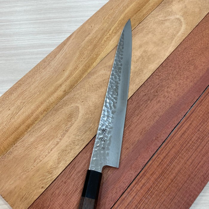 Japanese Knife Hatsukokoro VG-10 Damascus Tsuchime Sujihiki 270mm