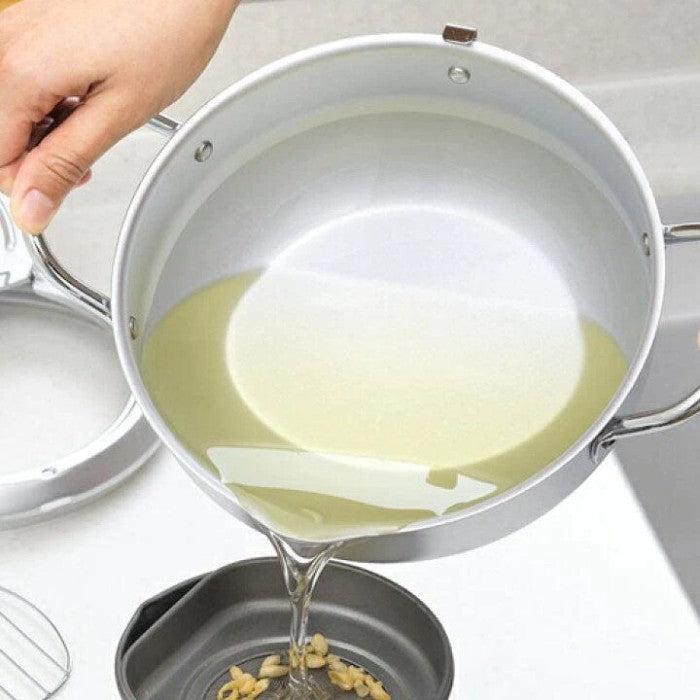 Deep Fryer Yoshikawa Mirakutei III Deep Frying Pot 20cm IH Compatible
