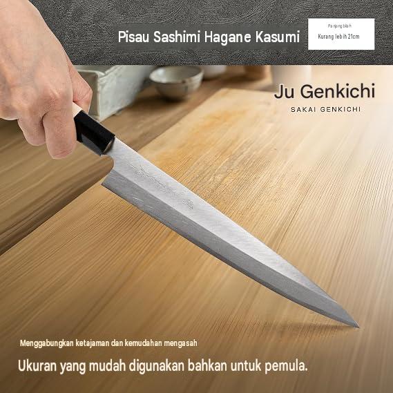 Pisau Dapur Jepang Sakai Genkichi SK-5 Steel Yanagiba 210mm