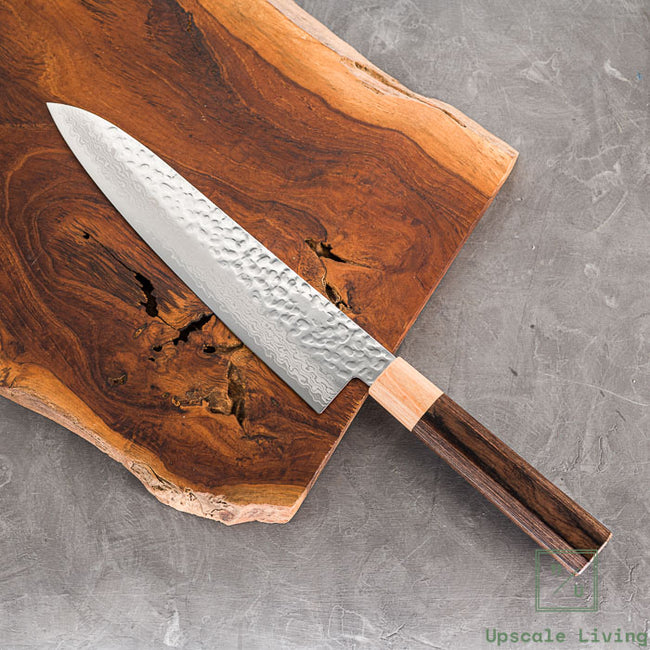 Pisau Dapur Jepang Kotetsu VG10 Tsuchime Damascus Wa-Gyuto 210mm