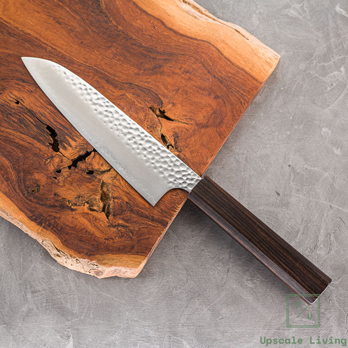 Pisau Dapur Jepang Hatsukokoro Hayabusa VG10 Tsuchime 3Layer Santoku 180mm