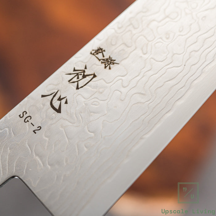 Hatsukokoro Ryuhyo SG2 Damascus Migaki Santoku 180mm