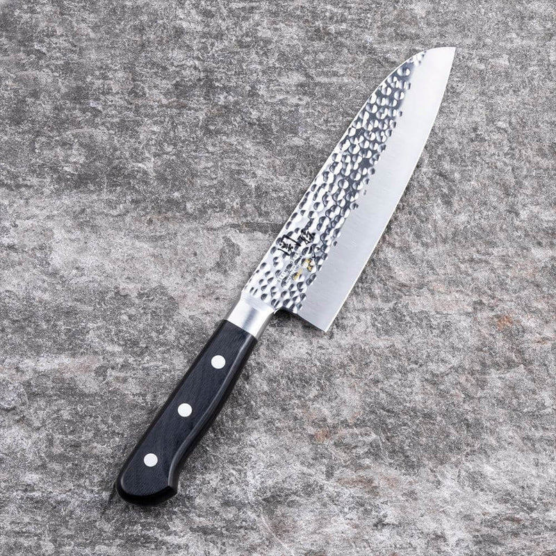 Pisau Dapur Jepang Sekimagoroku Imayou MV Hammered Finish Santoku 165mm