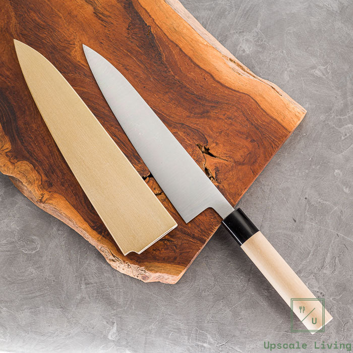 Japanese Artisan Knife Masamoto KS Hon Kasumi White Steel Gyuto Knife 210mm With Exclusive Saya