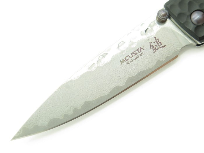 EDC Japanese Folding Knife MCUSTA VG10 Damascus Tsuchi Shadow 110mm