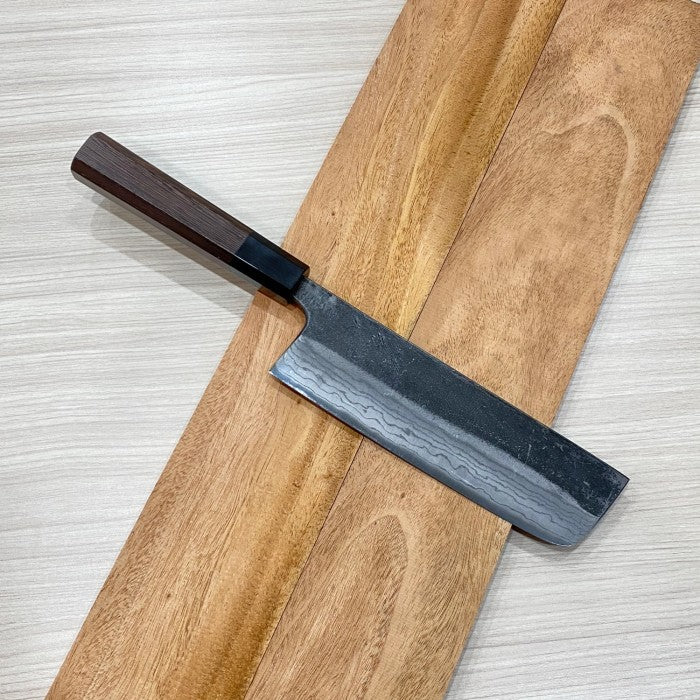 Japanese Knife Hatsukoro Kumokage Aogami #2 Kurouchi Damascus Nakiri 165mm