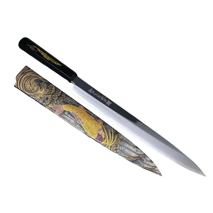 Pisau Dapur Jepang Sakai Takayuki Aizunuri Koi Kazumi Sashimi 300mm