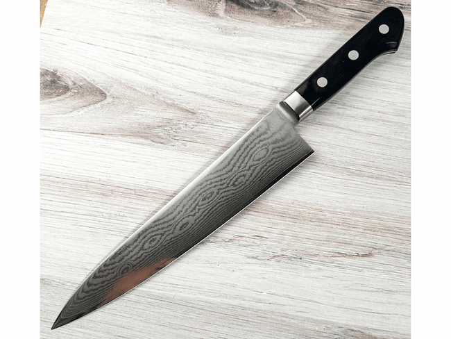 Pisau Dapur Jepang Yasuda hamono Minamotono Kotetsu VG10 Damascus 33-layer Gyuto 180MM