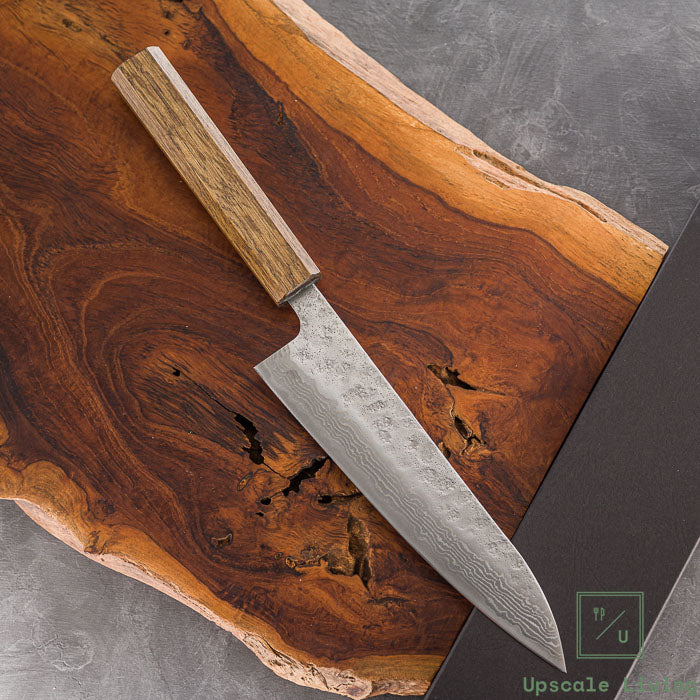 Pisau Dapur Jepang Tsuchime ND440C Matte Gyuto 180mm Oak Handle