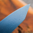 Pisau Dapur Jepang Hatsukokoro Ryuhyo Blue Coating SG2 Damascus Bunka 180mm