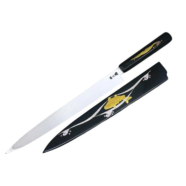Pisau Dapur Jepang Sakai Takayuki Aizunuri Koi Kazumi Sashimi 300mm