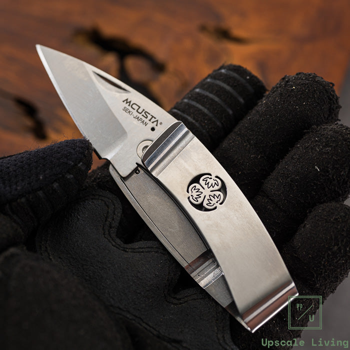 EDC Japanese Folding Knife MCUSTA AUS-8 Kamon Aoi Gentlement's Knife 60mm