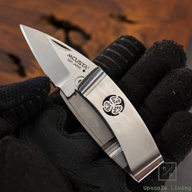 EDC Japanese Folding Knife MCUSTA AUS-8 Kamon Aoi Gentlement's Knife 60mm