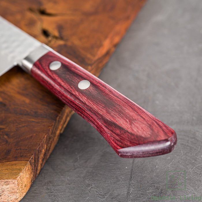 Masutani Hamono Kokuryu VG10 Damascus Tsuchime Ko Santoku 130mm