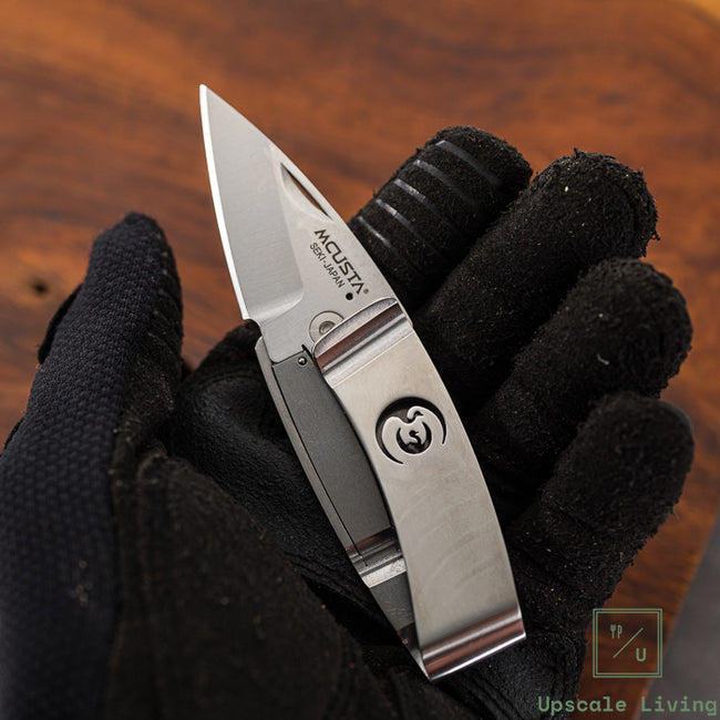 EDC Japanese Folding Knife MCUSTA AUS-8 Kamon Crane Gentlemen's Knife 60mm