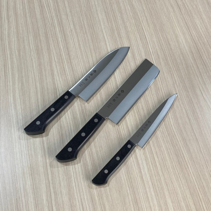 Pisau Dapur Jepang Tojiro Gift Set 3pcs TBS-300 Gyuto 200mm Nakiri 165mm and Petty 135mm