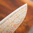 Pisau Dapur Jepang Hatsukokoro Kujaku V-Toku2 Rainbow Damascus Santoku 180mm