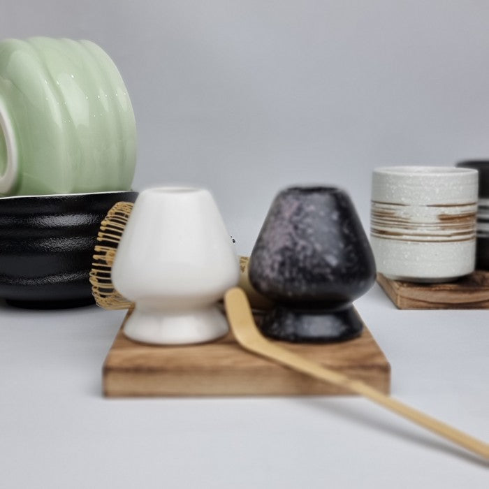 ZenCha - Chasen Cone Ceramic Holder Stand Penjaga Bentuk Matcha Whisk