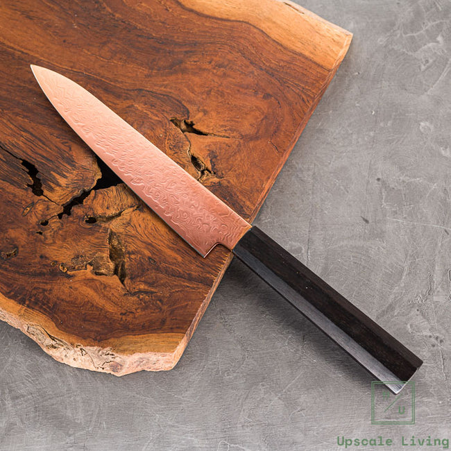 Pisau Dapur Jepang Hatsukokoro Ryuhyo Brown coating SG2 Damascus Petty150mm
