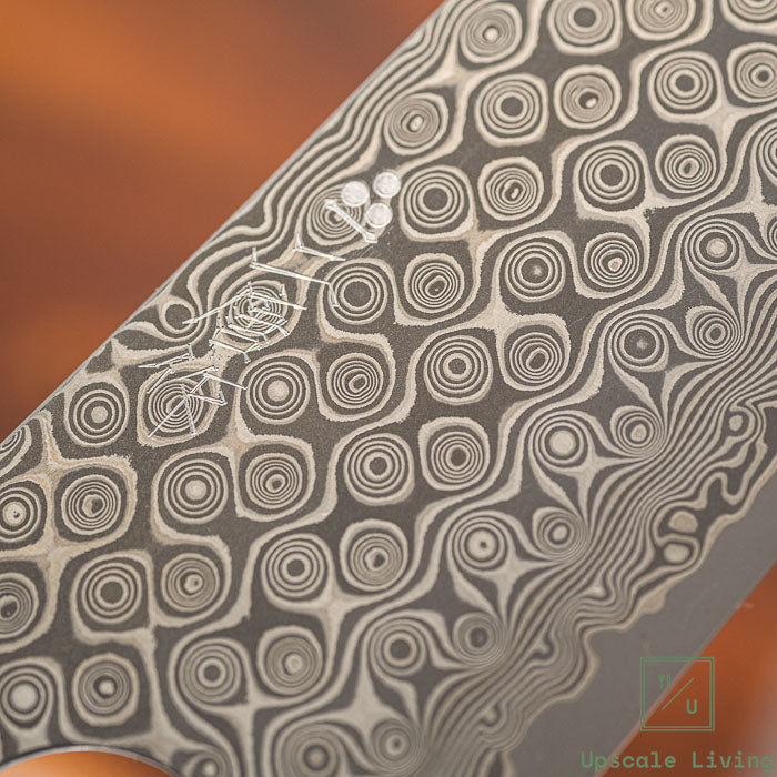 Pisau Dapur Jepang Nigara Hamono Anmon SG2 Damascus Kiritsuke Nakiri 180mm