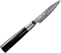 Pisau Dapur Jepang Senzo Classic Paring Knife Black Pakkawood Red Ring 80mm