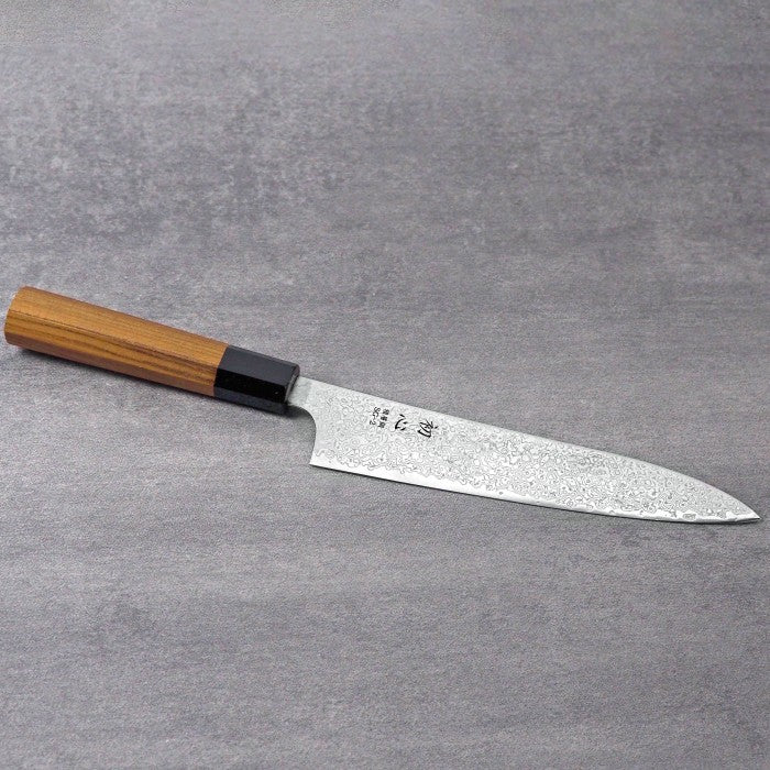 Hatsukokoro Saihyo SG2 Damascus Gyuto 210mm Oct. Teak