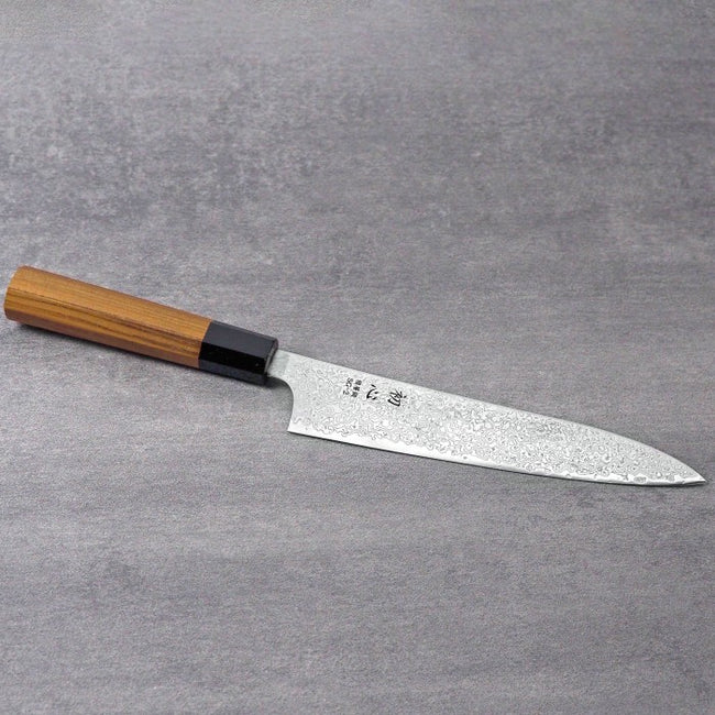 Hatsukokoro Saihyo SG2 Damascus Gyuto 210mm Oct. Teak
