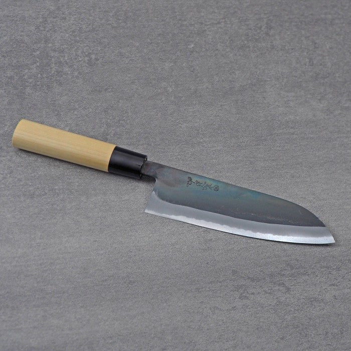 Tadafusa Kurouchi Shirogami #2 Steel Santoku 165mm