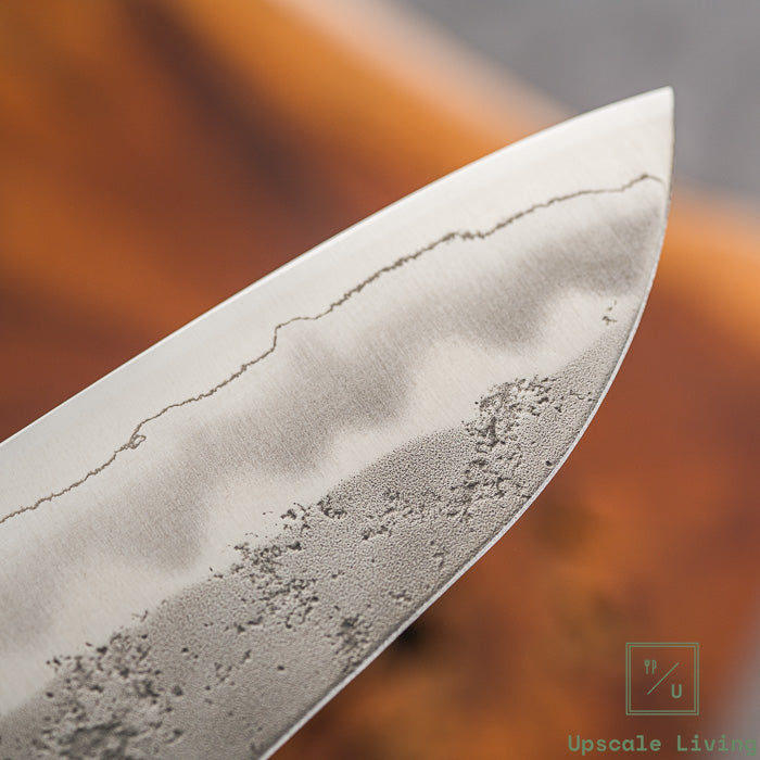 Pisau Dapur Jepang OUL Silver#3 Nashiji Santoku 165mm