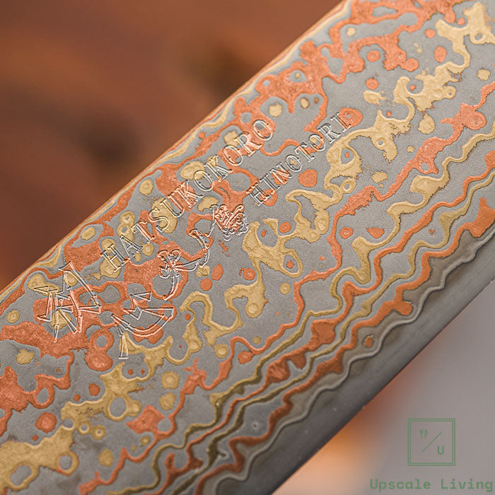 Pisau Dapur Jepang Hatsukokoro Hinotori V-Toku2 Rainbow Damascus Sujihiki 270mm