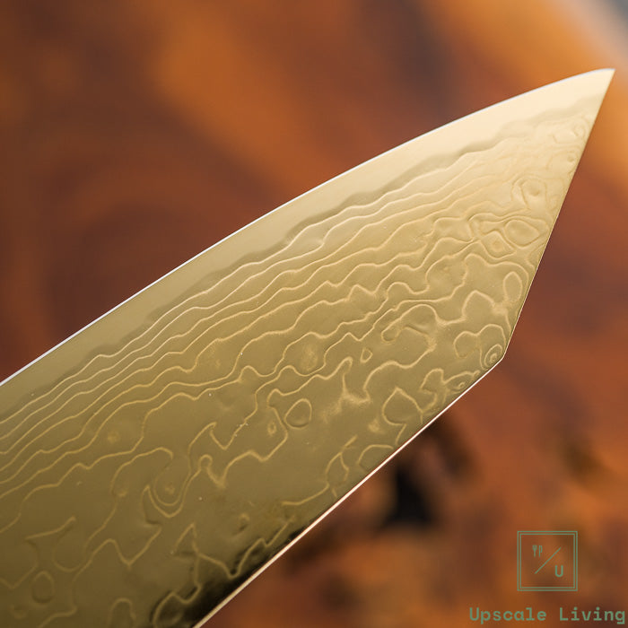 Hatsukokoro Ryuhyo Gold coating  SG2 Damascus Bunka 180mm