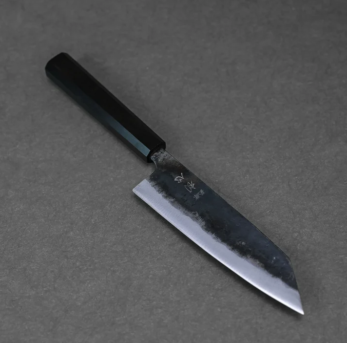 Pisau Dapur Jepang Hatsukokoro Shikkoku Aogami Blue 2 Kurouchi Bunka 165mm