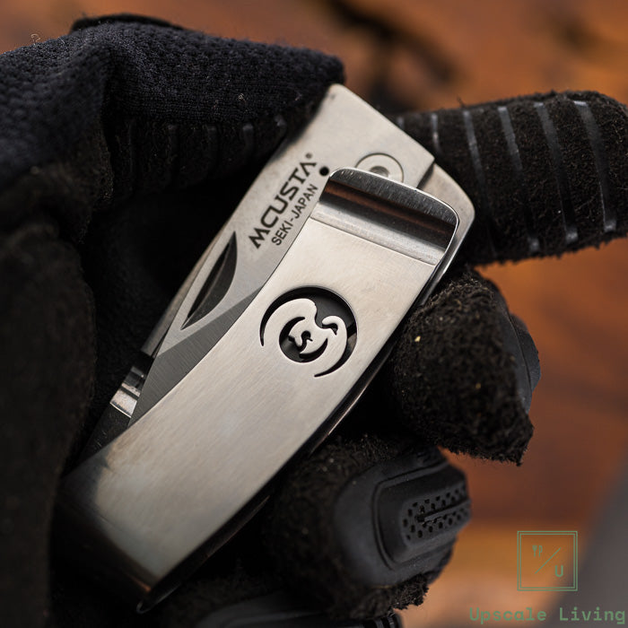 EDC Japanese Folding Knife MCUSTA AUS-8 Kamon Crane Gentlemen's Knife 60mm