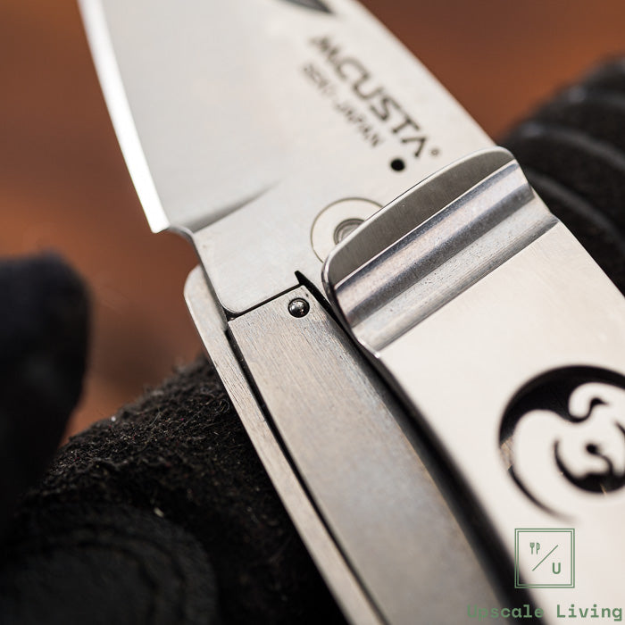 EDC Japanese Folding Knife MCUSTA AUS-8 Kamon Crane Gentlemen's Knife 60mm