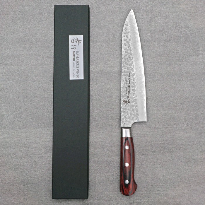SAKAI TAKAYUKI 33-Layer Damascus Hammered Gyuto 210mm