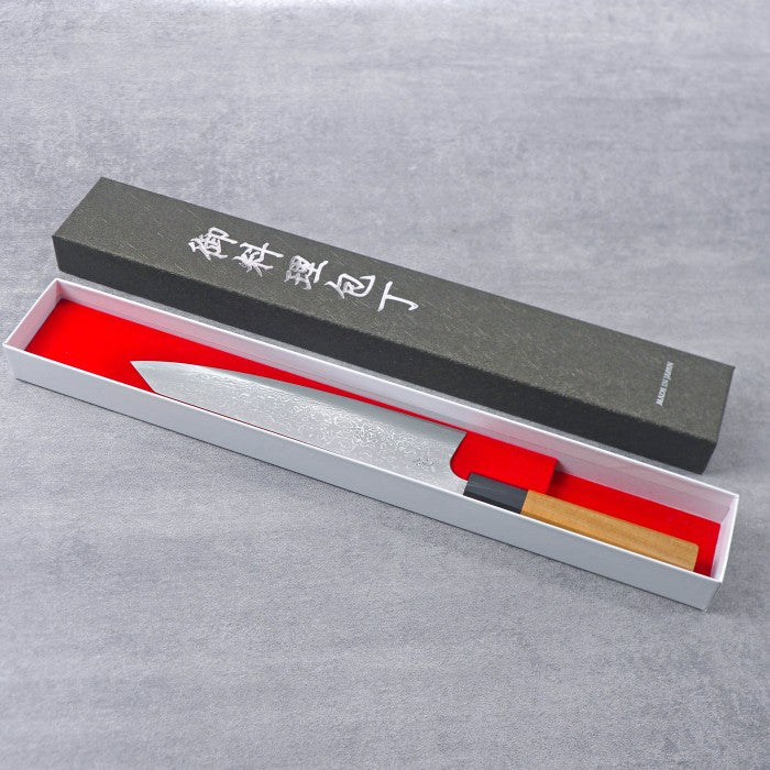 Yoshihiro Yauji Aogami #2 Damascus Kiritsuke Gyuto 210mm