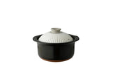 Japanese Ceramic Rice Cooker Pot Bankoyaki Ginpo Kikka 2 Cups - Brown