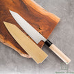 Japanese Artisan Knife Masamoto Shirogami#2 Steel Kiritsuke Gyuto 210mm With Exclusive Saya