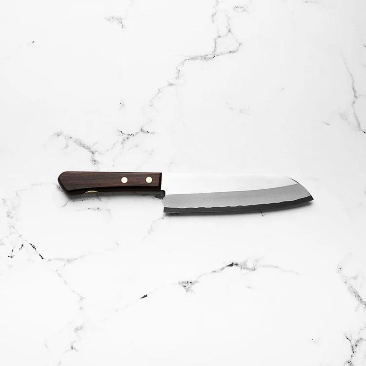 Shibamasa v5 brown santoku 180mm