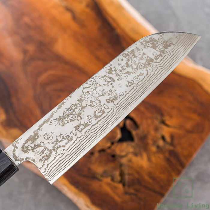 Japanese Knife Yoshida Hamono ZDP189 Damascus Santoku 180mm