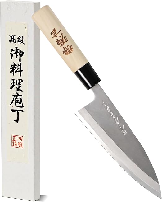 Pisau Dapur Jepang Sakai Genkichi SK-5 Steel Deba 165mm