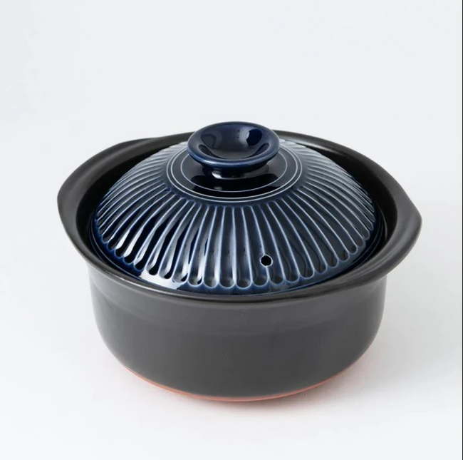Japanese Ceramic Rice Cooker Pot Bankoyaki Ginpo Kikka 5 Cups