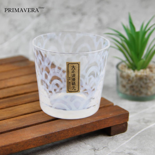 Hirota Glass Taisho Roman Nami Wave Whiskey Glass Made in Japan